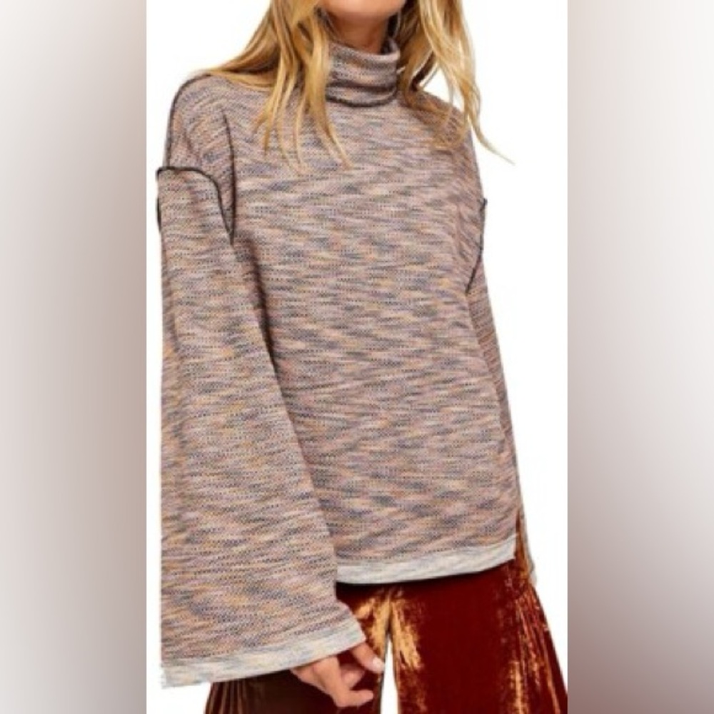 Free People Wide Sleeve Turtleneck Sweater Size Extra Small